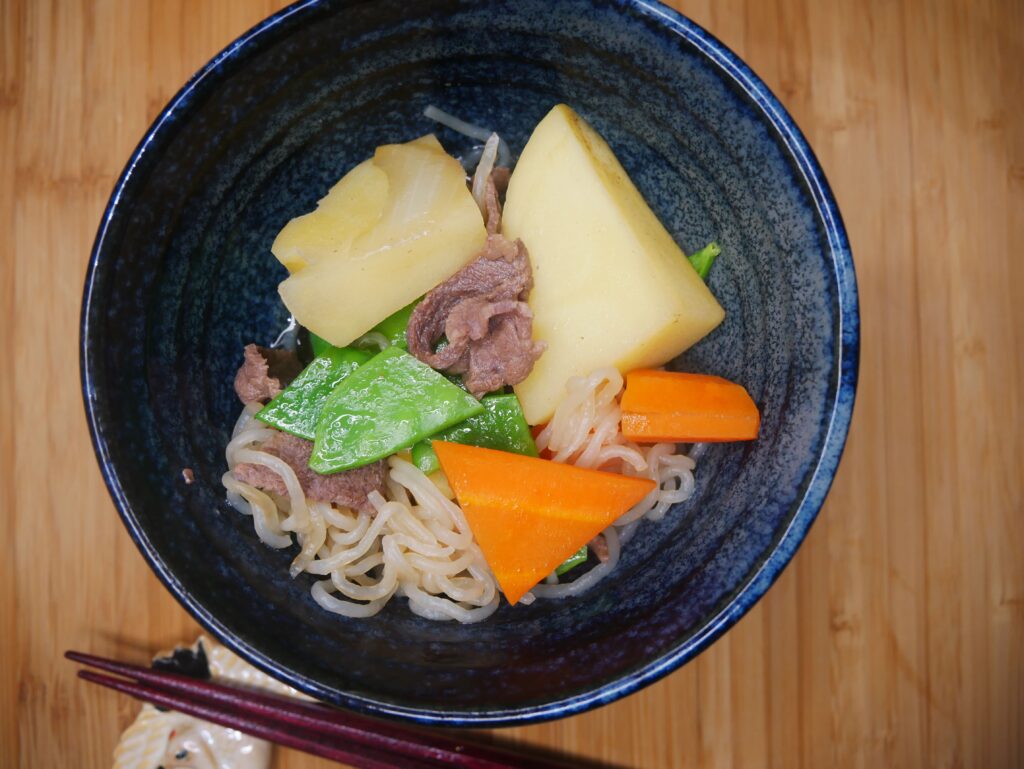 Japanese Beef and Potatoes soup Nikujaga