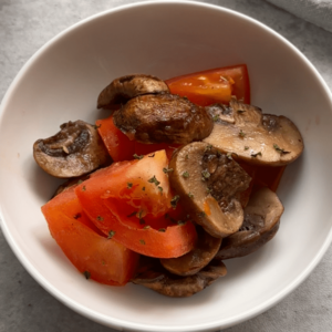 How to make tomatoes and mushrooms side dish