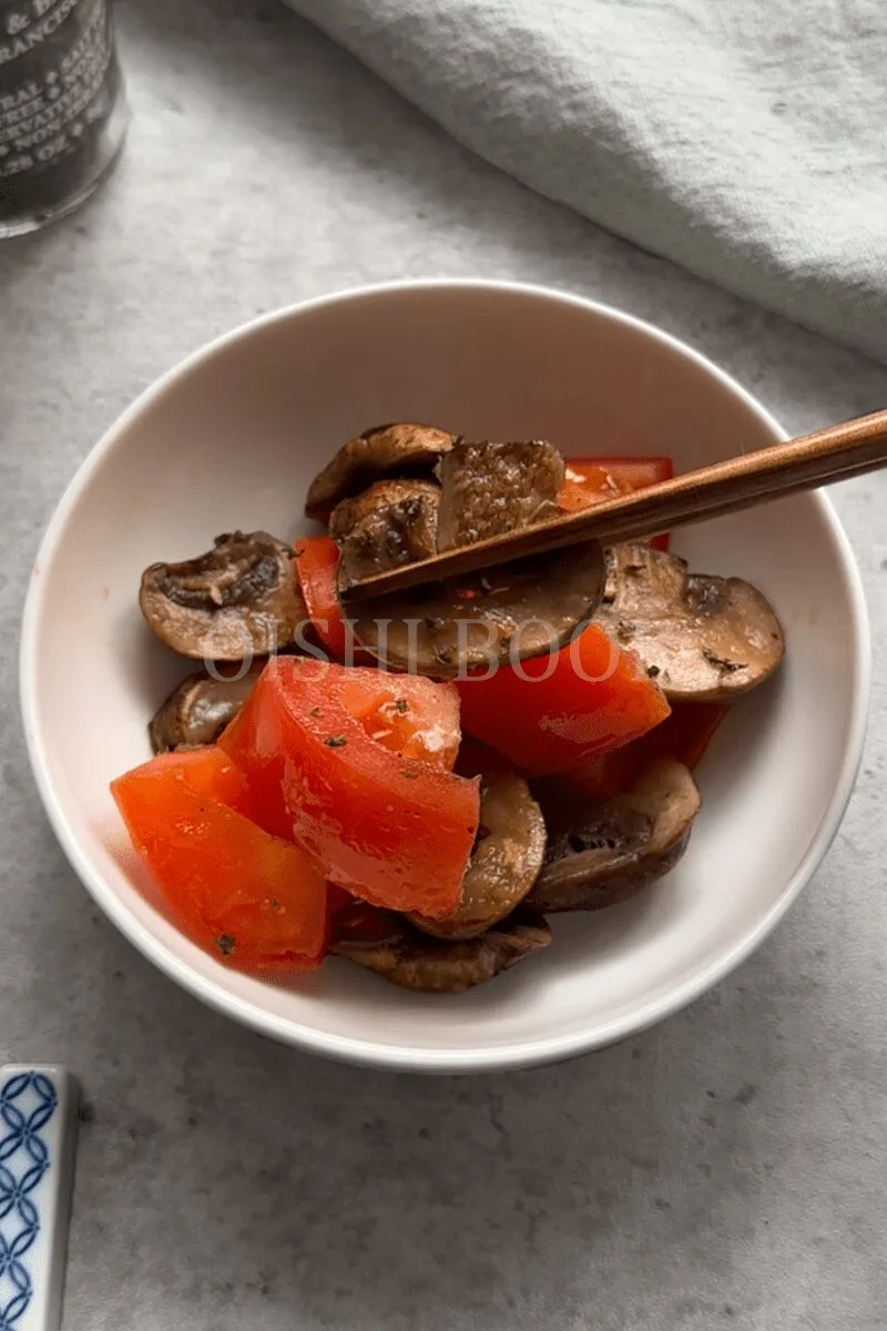 leftover tomatoes and mushrooms side dish idea