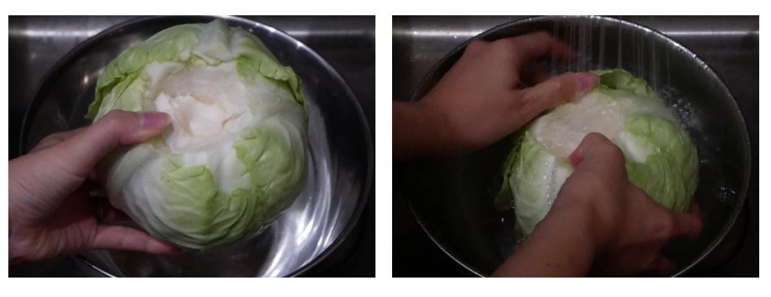 how to remove cabbage leaves