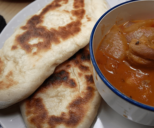 how to make curry naan