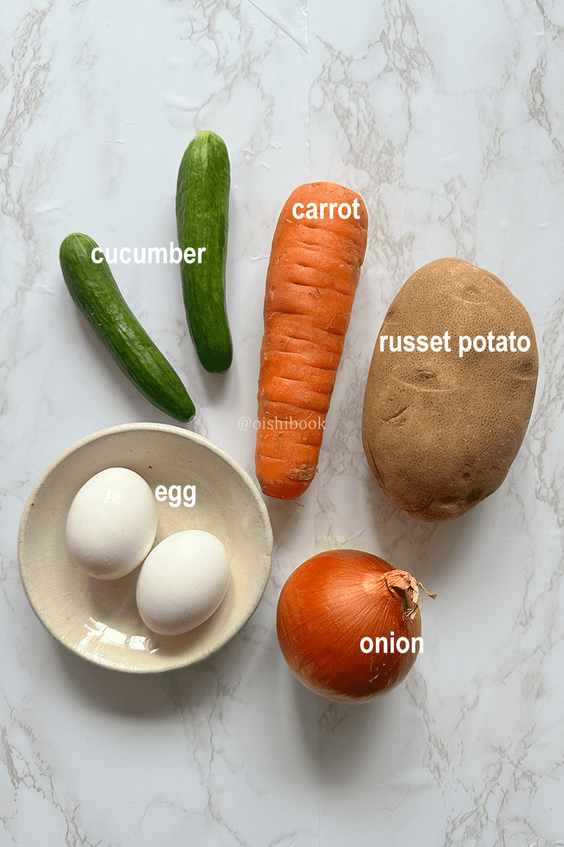 vegetable for Potato salad