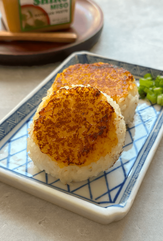 Miso grilled rice balls