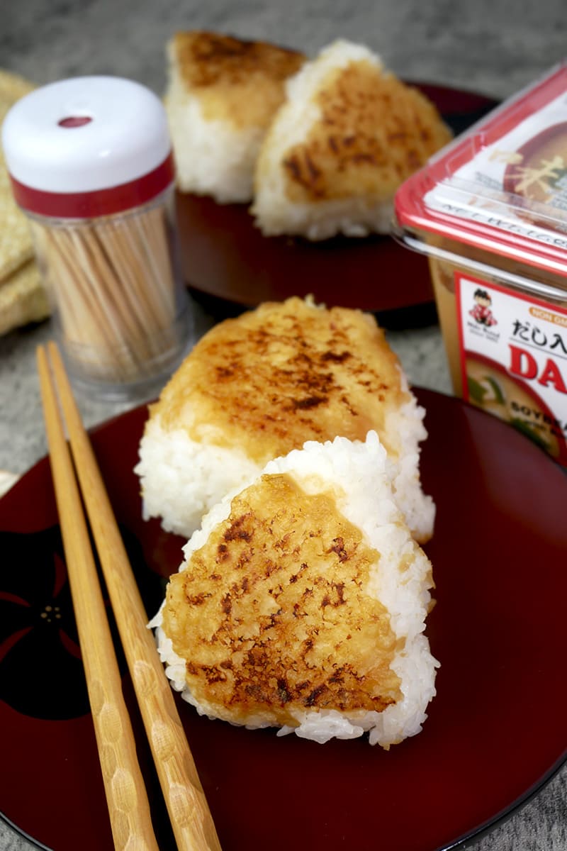 miso grilled rice balls
