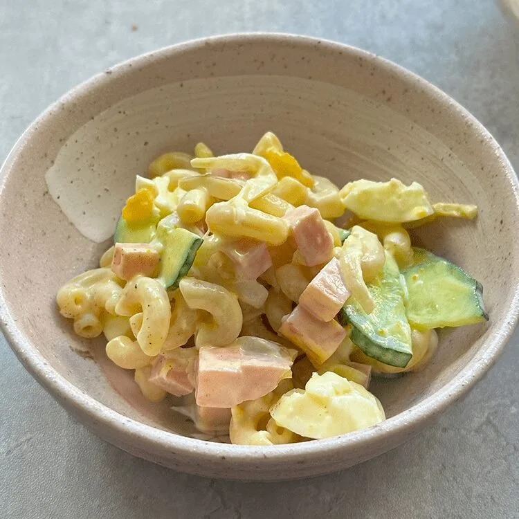Macaroni Salad with SPAM(マカロニサラダ – Japanese pasta salad)