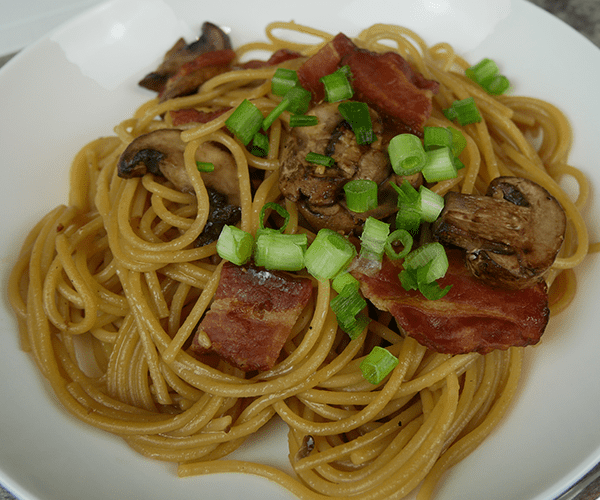 Wafu Kinoko Pasta with soy sauce and butter (キノコの和風パスタ – Asian style Mushroom Pasta)