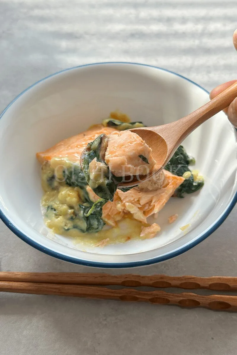 How to make Cream Salmon with Spinach
