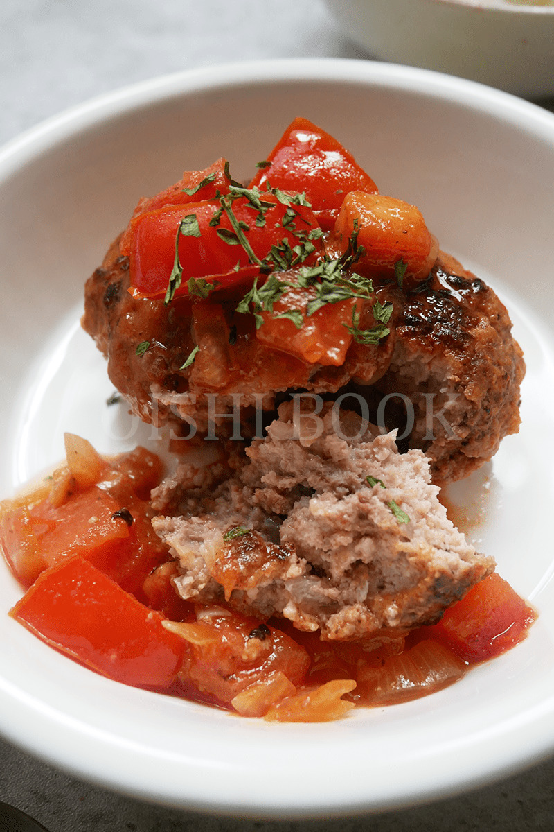 tomato miso stewed Hambagu