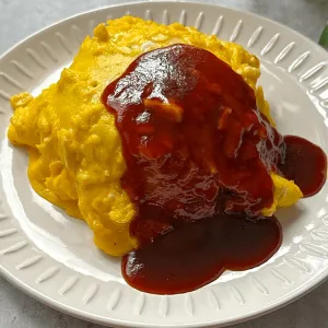 omurice with demi-glace sauce recipe