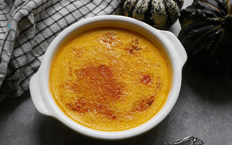 autumn pumpkin cream brulee recipe
