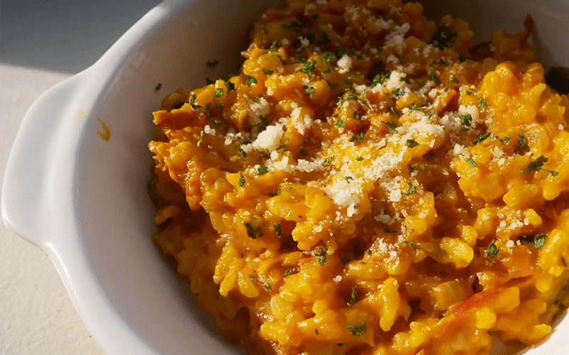 how to make pumpkin risotto