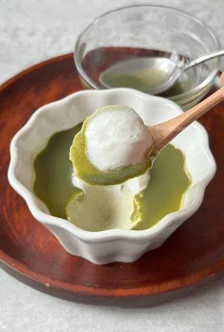 green tea dessert matcha pudding