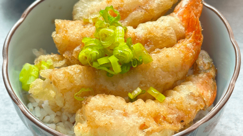 食品サンプル　天重　新品・袋入り・未開封　傑作　Shrimp Tempura Rice Bowl food sample masterpiece