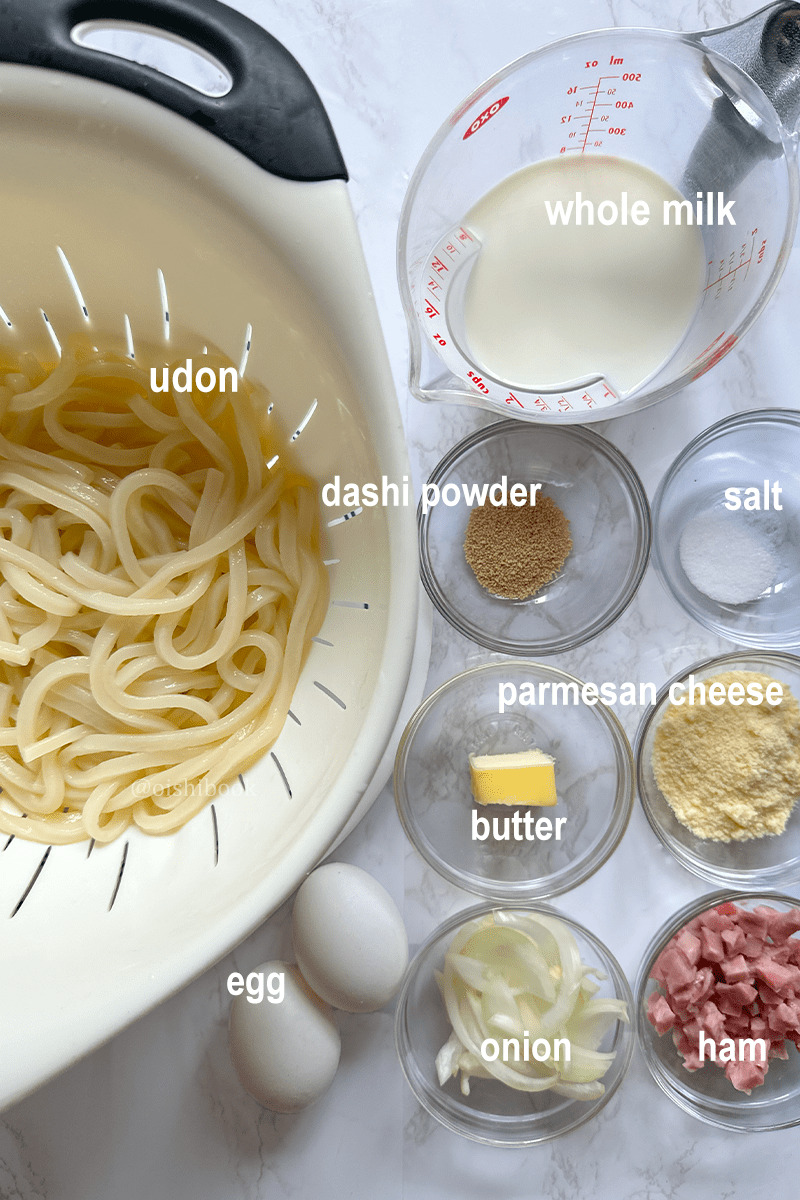carbonara udon ingredients