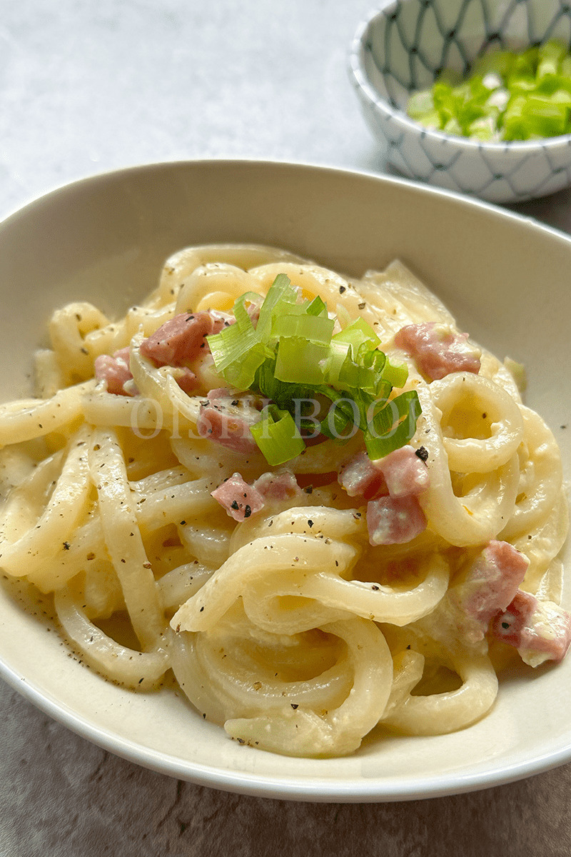 How to make easy Udon carbonara at home
